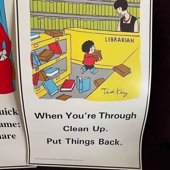 Positive Attitude 1980’s Posters Encourage Do The Right Things set of 6 - Picture 13 of 15